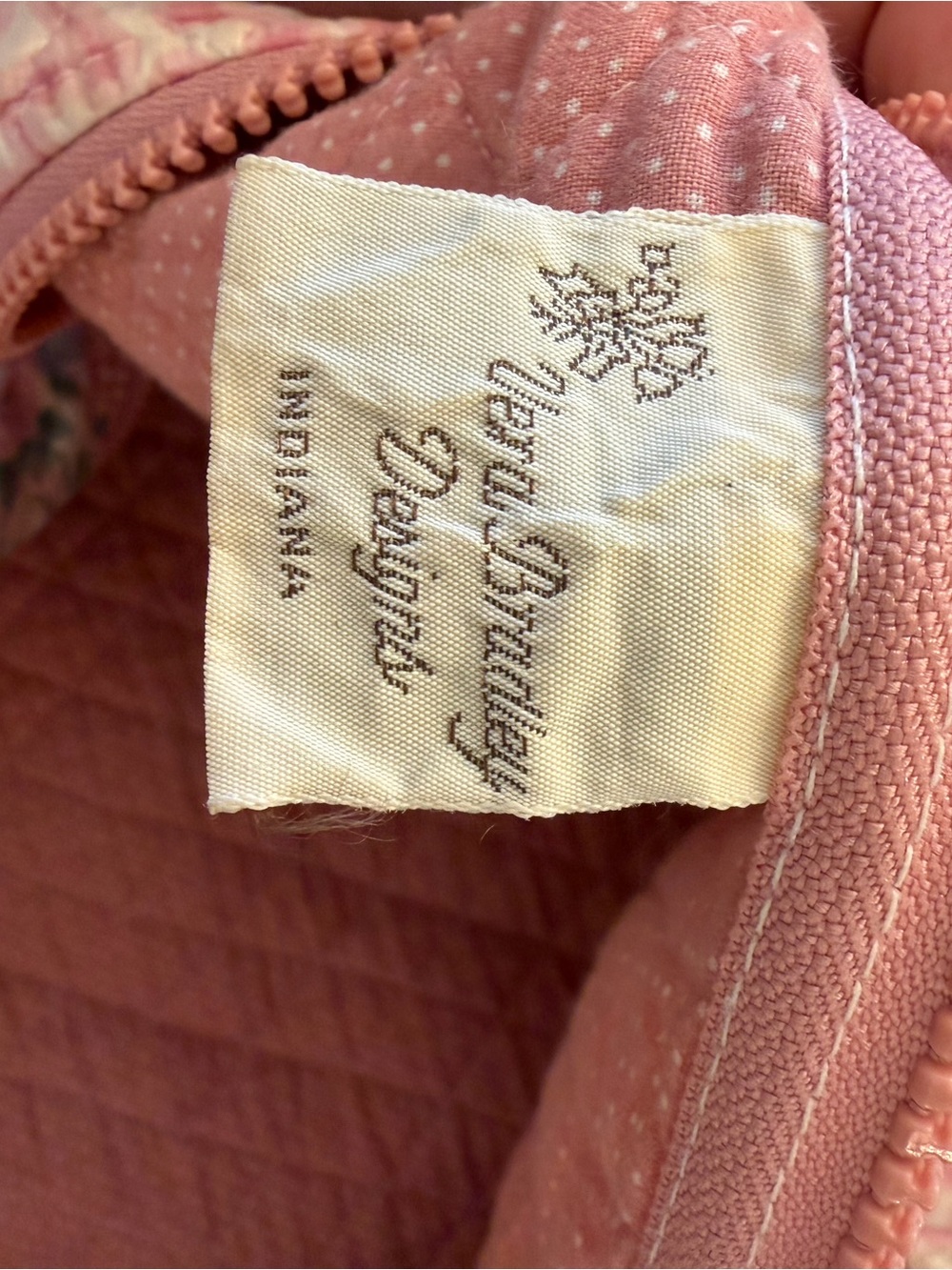Vera Bradley Pink Delft Quilted Duffle Bag - Picture 10 of 13